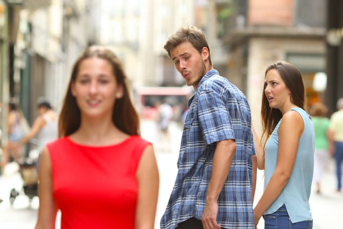 Distracted Boyfriend meme about Magna
