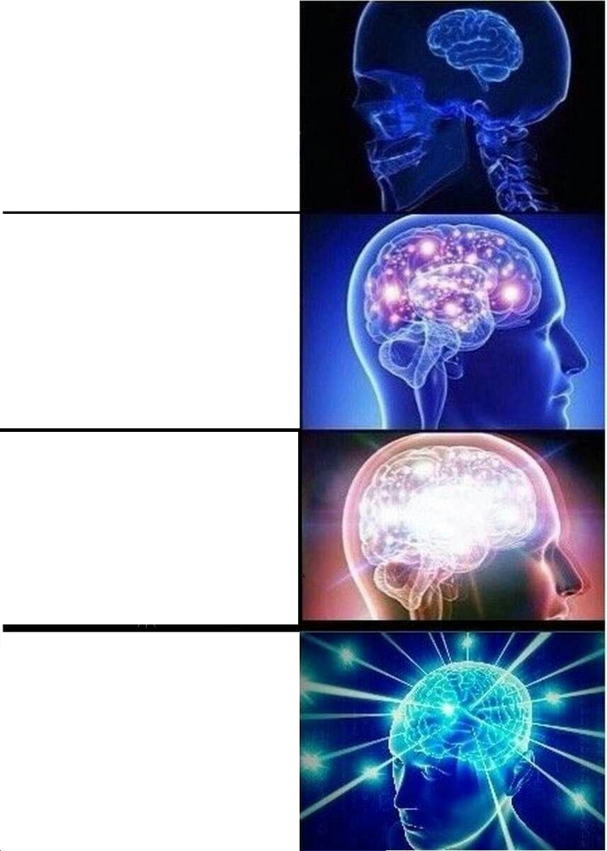 Expanding Brain meme about Magna