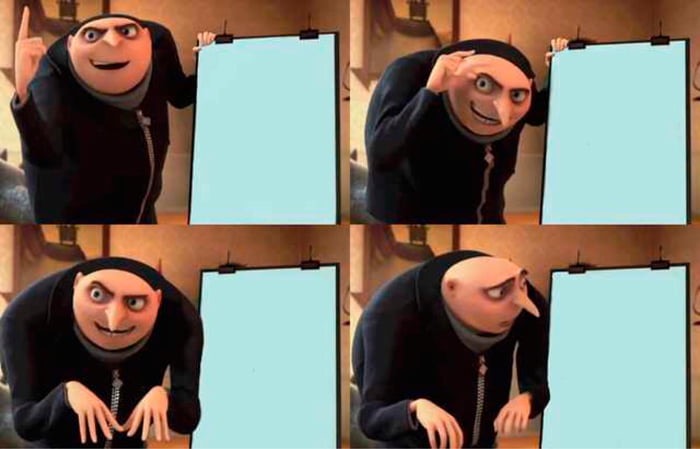 Gru's Plan meme about Magna