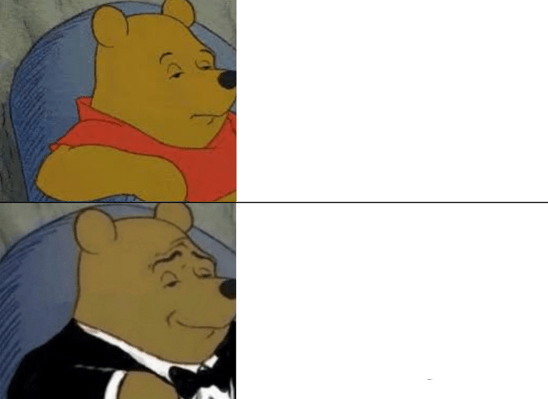 Tuxedo Winnie The Pooh meme about Magna