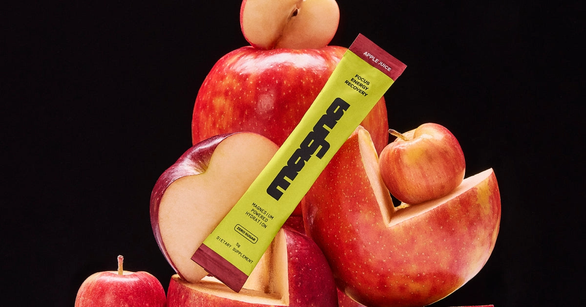 A magna stick pack resting in a carved red apple