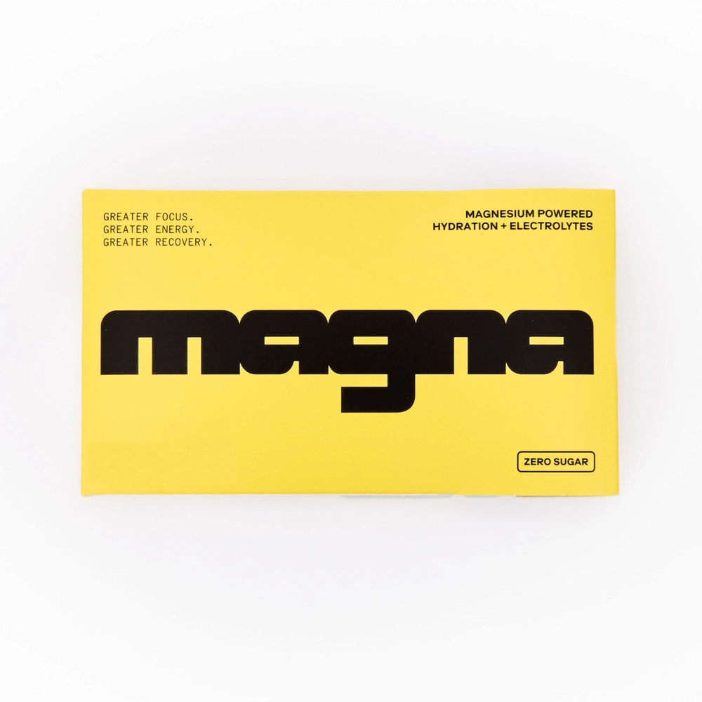 Yellow magna sampler box: magnesium powered hydration + electrolytes, zero sugar